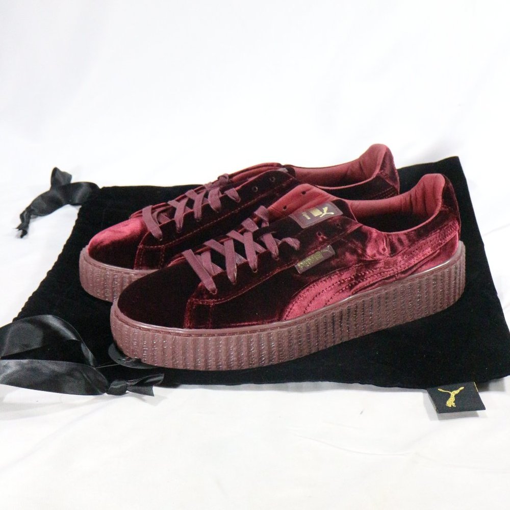 FENTY x PUMA Rihanna Creeper Burgundy Sneakers Sz 10 US Men 11.5 Wmn - Picture 2 of 16